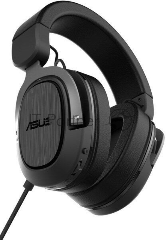Игровые наушники чёрно-серые ASUS TUF Gaming H3 WL (2.4 ГГц, 7.1 виртуально, 50мм, неодимовые магниты, 32 Ом, 20~20000 Гц, микрофон, USB-C, PC, Mac, PS4, Nintendo Switch, Xbox One, 90YH02ZG-B3UA00)