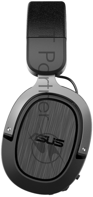 Игровые наушники чёрно-серые ASUS TUF Gaming H3 WL (2.4 ГГц, 7.1 виртуально, 50мм, неодимовые магниты, 32 Ом, 20~20000 Гц, микрофон, USB-C, PC, Mac, PS4, Nintendo Switch, Xbox One, 90YH02ZG-B3UA00)