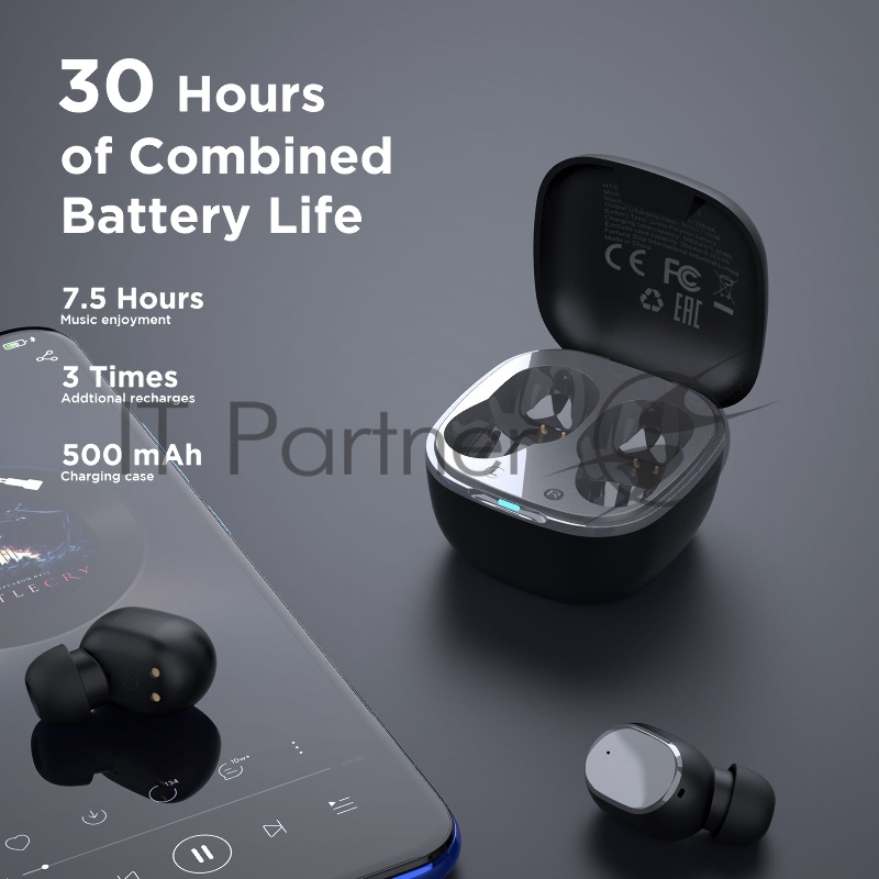 Гарнитура вкладыши HTC TWS3 True Wireless Earbuds 2 черный беспроводные bluetooth в ушной раковине