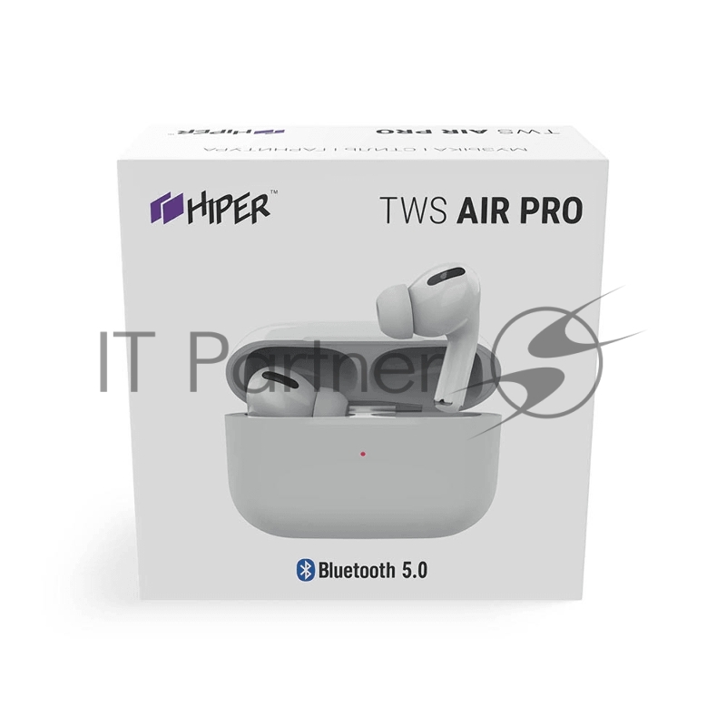 Беспроводные наушники HIPER TWS AIR PRO Bluetooth 5.0 гарнитура Li-Pol 2x30mAh+300mAh, Белый