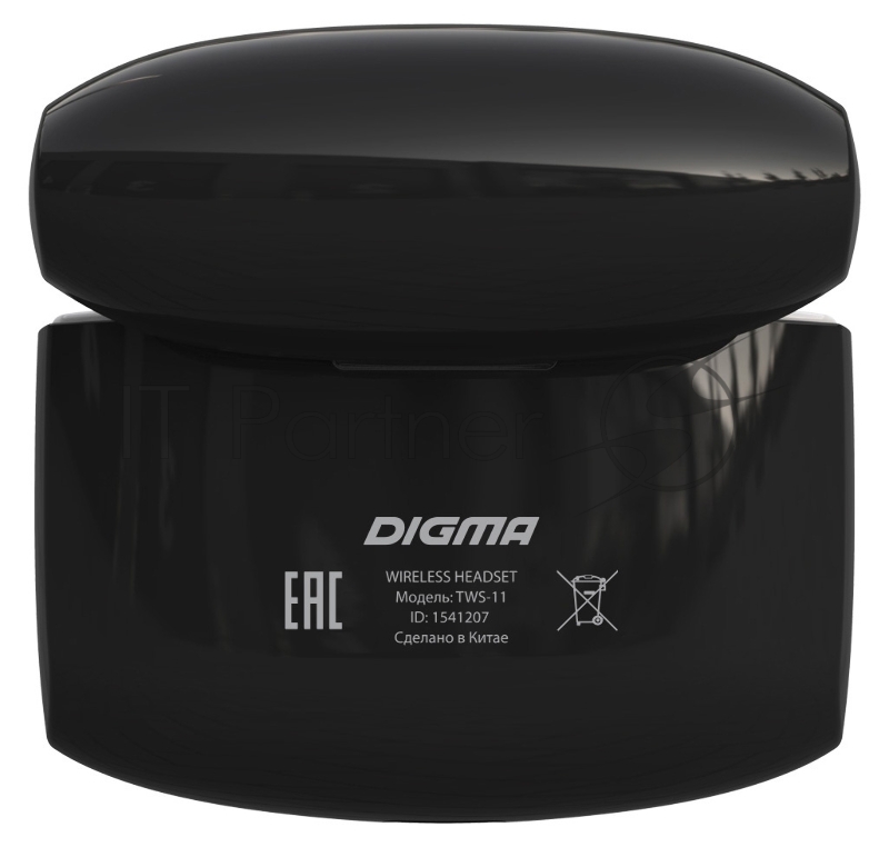 Гарнитура вкладыши Digma TWS-11 черный беспроводные bluetooth в ушной раковине (HPX-01)