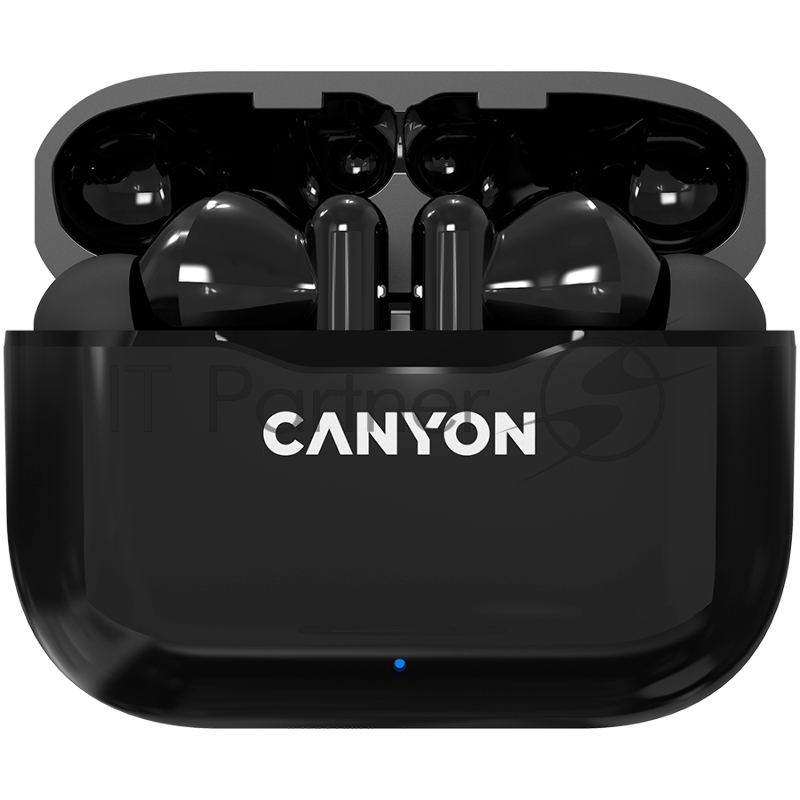 Наушники Canyon TWS-3 Bluetooth headset, with microphone, BT V5.0, Bluetrum AB5376A2, battery EarBud 40mAh*2+Charging Case 300mAh, cable length 0.3m, 62*22*46mm, 0.046kg, Black