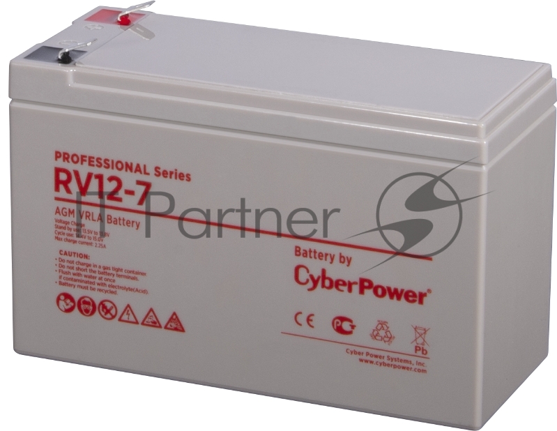 Батарея PS CyberPower RV 12-7 / 12 В 7,5 Ач Battery CyberPower Professional series RV 12-7 / 12V 7.5 Ah