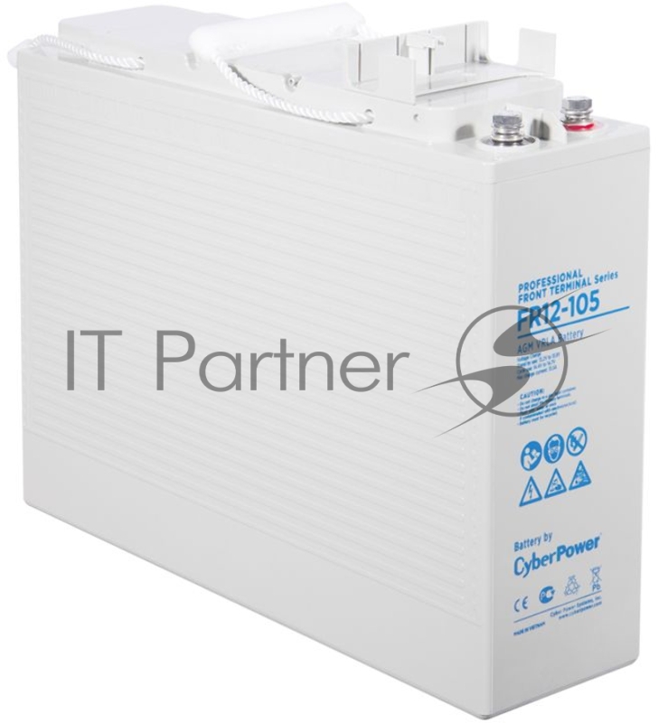Батарея CyberPower Front terminal series FR 12-105, voltage V, capacity (discharge 10 h) Ah, max. discharge current (5 sec) A, max. charge current A, , terminals , LxWxH xxmm., full height with terminals mm., weight kg., кAтегория В