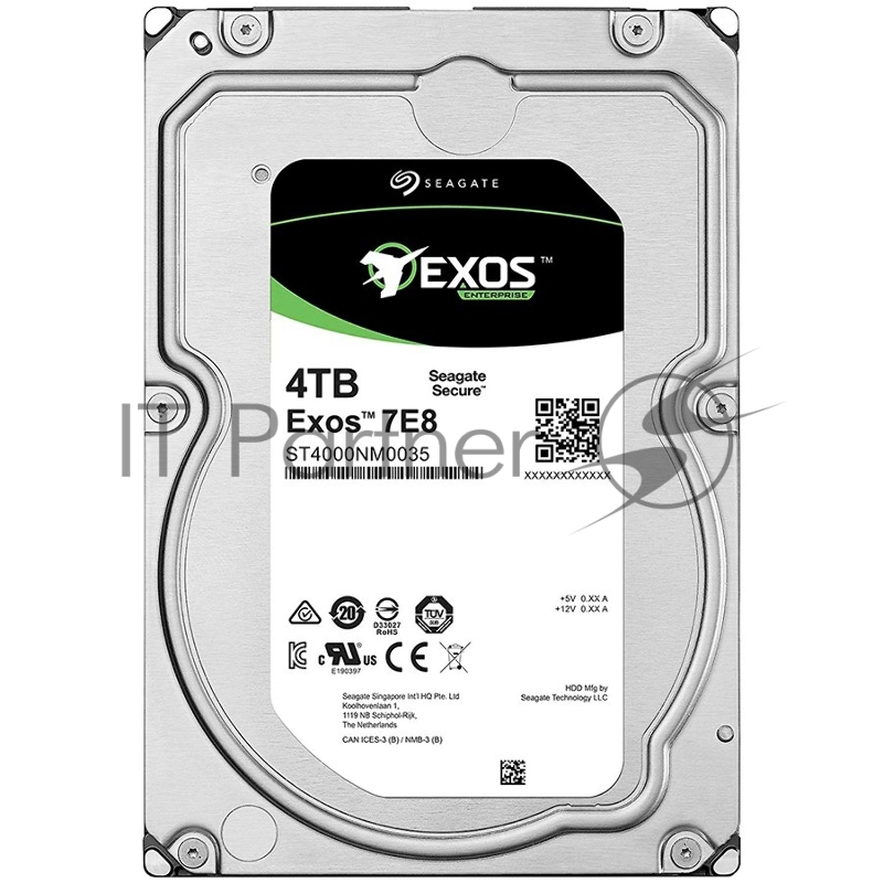 Жесткий диск Seagate HDD 4TB Exos 7E8 HDD ST4000NM003A 3.5 SAS 12Gb/s 256Mb 7200rpm