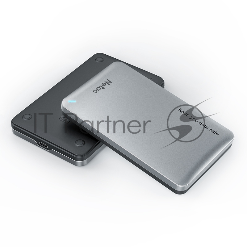 Внешний корпус NETAC WH12 <NT07WH12-30AC> для HDD/SSD 2.5 SATA -> USB3.0 серебристый