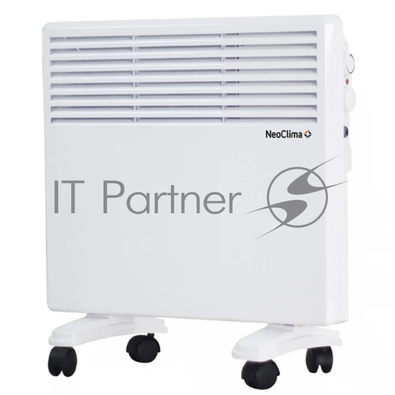 Конвектор Neoclima Intenso 2000 2.0 квт (опоры с колесиками) Мощность 1000/2000 Вт, Электропитание 220-240/50 В/Гц, Степень защиты IPX4, Размеры (ШхВхГ) 815х505х120 мм, Вес 5,8 кг. Экономное энергопотребление (2 режима мощности), Поддержание темпе
