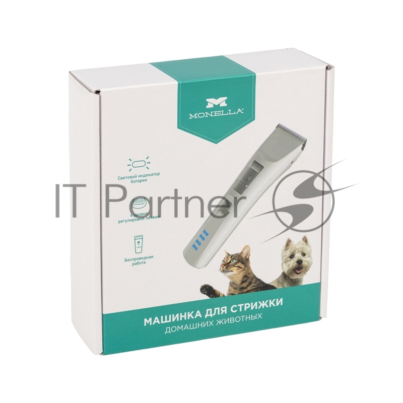 Машинка для стрижки домашних животных со светодиодным индикатором 3,7 В