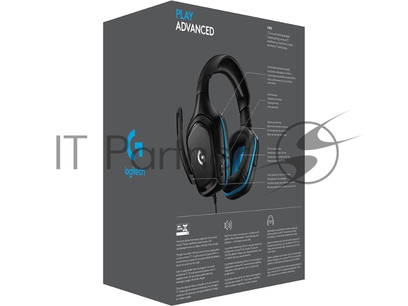 Гарнитура Logitech Headset G432 Wired Gaming Leatherette Retail