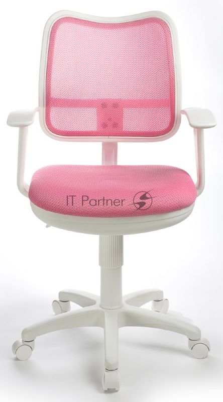 Кресло Бюрократ CH-W797/PK/TW-13A спинка сетка розовый сиденье розовый TW-13A колеса белый/розовый (пластик белый)