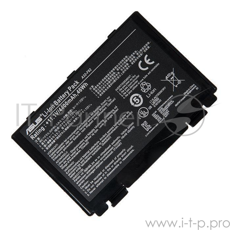 Аккумулятор для Asus K40, K50, K70, F82, X5, 4400mAh, 11.1V