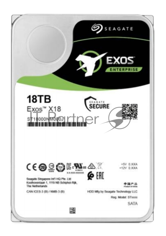 Жесткий диск Seagate Original SATA-III 18Tb ST18000NM000J Exos X18 512E (7200rpm) 256Mb 3.5