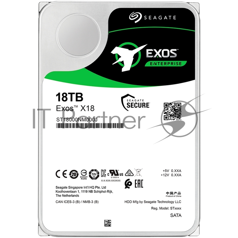 Жесткий диск Seagate Original SATA-III 18Tb ST18000NM000J Exos X18 512E (7200rpm) 256Mb 3.5
