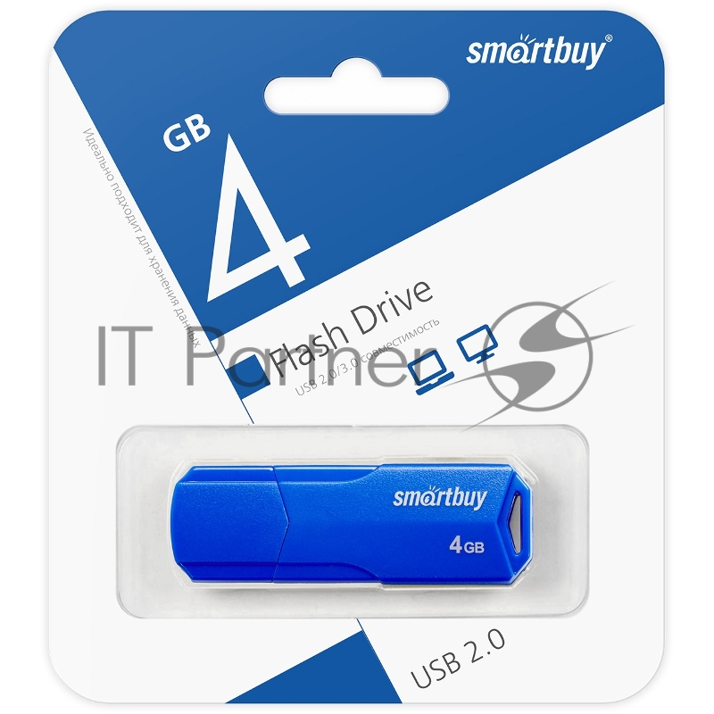 Накопитель USB SmartBuy 4GB CLUE Blue (SB4GBCLU-BU)