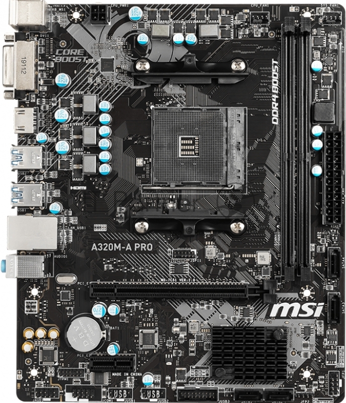 Материнская плата MSI A320M-A PRO AMD SAM4 MATX