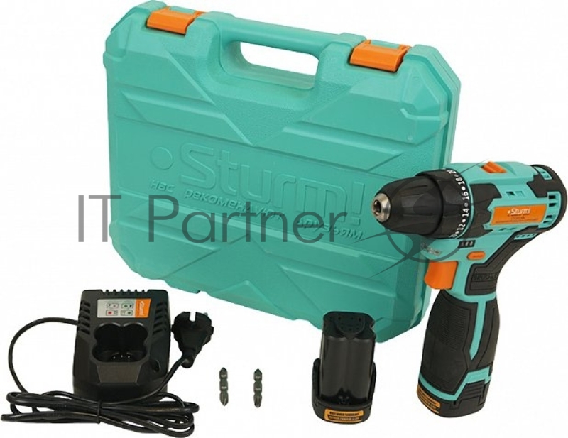 Дрель аккумуляторная CD3514BL бесщеточная Sturm!, 14 В, 2 акк., пист. рукоятка, 2,0 Ач, кейс