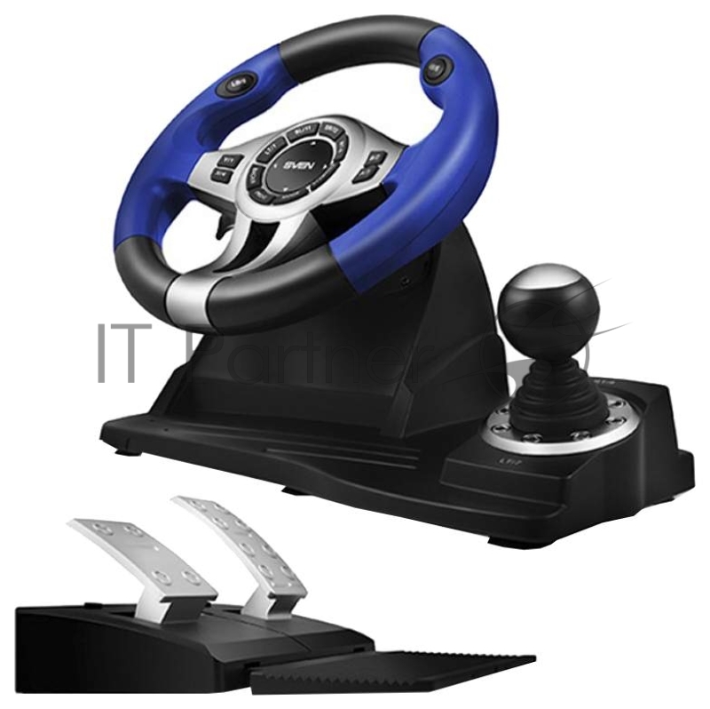 Sven GC-W600 Руль чёрный (виброотдача, педали, джойстик, 12 кн., USB)