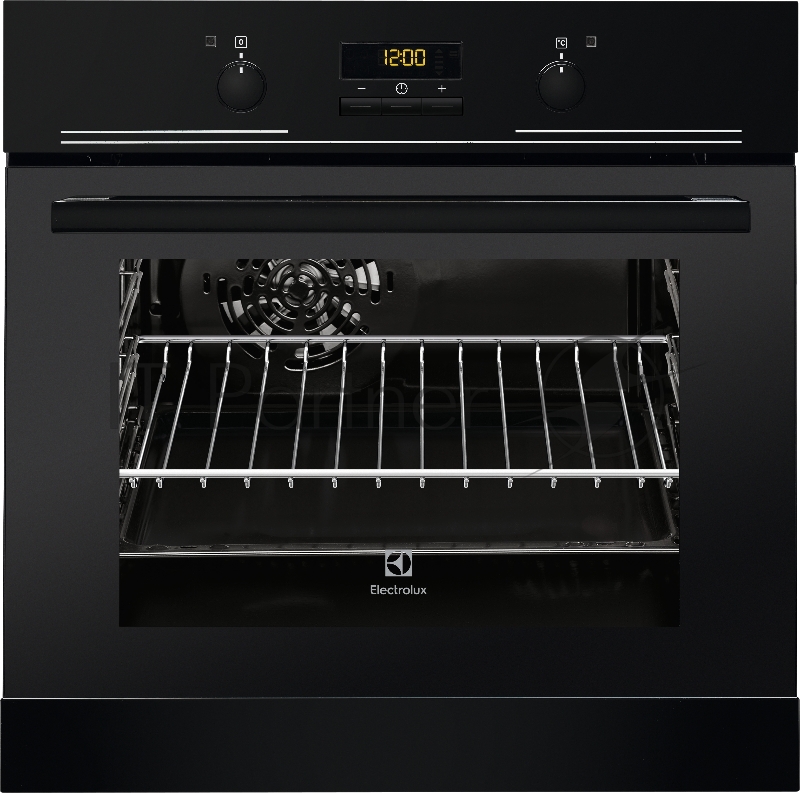Электрический духовой шкаф Electrolux 60x60 см, 2 стекла двери, утапливаемые переключатели, телескопические направляющие, черный Kitchen Retail !