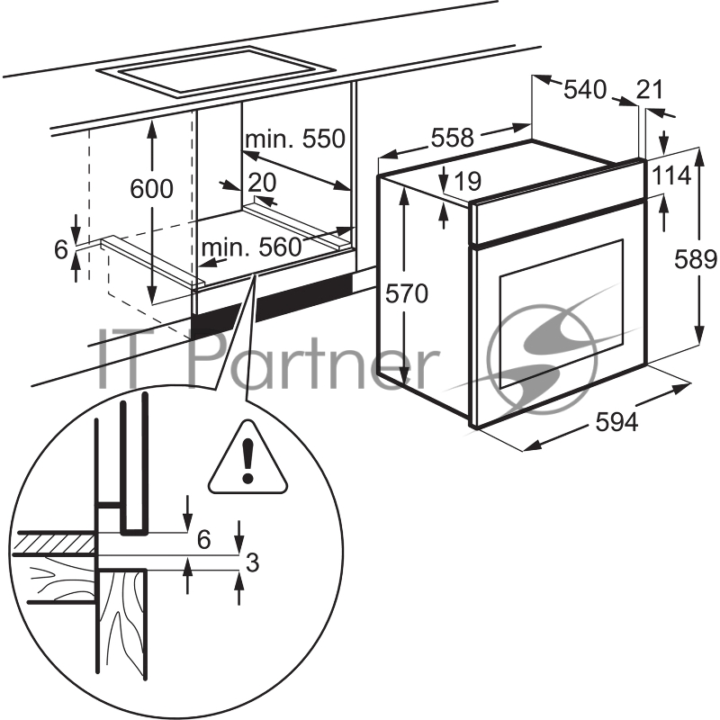 Электрический духовой шкаф Electrolux с кольцевым нагревательным элементом SurroundCook, основной цвет - нержавеющая сталь c Anti Finger Print, утапливаемые переключатели, таймер отключения, отложенный старт, будильник, хромированные направляющие из