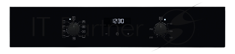 Электрический духовой шкаф Electrolux с кольцевым нагревательным элементом SurroundCook, основной цвет - чёрный, утапливаемые переключатели, таймер отключения, отложенный старт, будильник, хромированные направляющие из нержавеющей стали, телескопичес