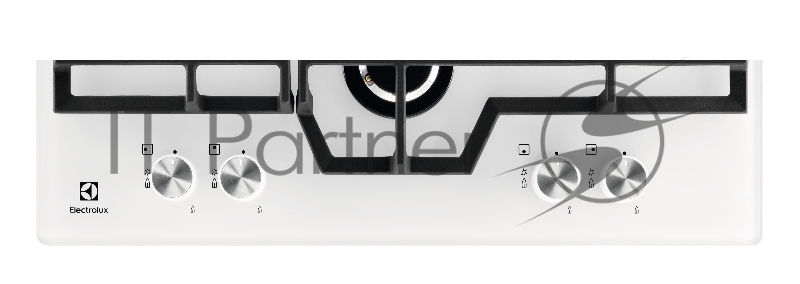 Газовая варочная поверхность - газ на стекле, 2 чугунных держателя, газконтроль варочной поверхности, интегрированный автоподжиг варочной поверхности, конфорки: Vertical Flame, стандартной мощности, Vertical Flame, средней мощности