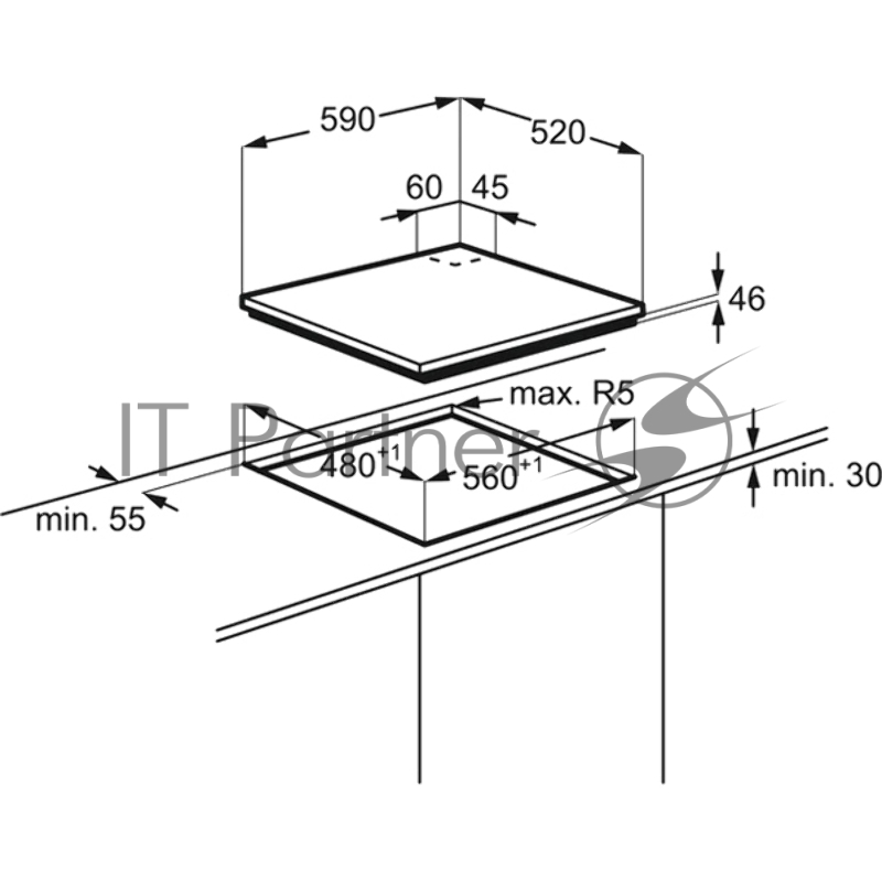Газовая варочная поверхность, газ на стекле, 4 индивидуальных чугунных держателя, газконтроль варочной поверхности, интегрированный автоподжиг варочной поверхности