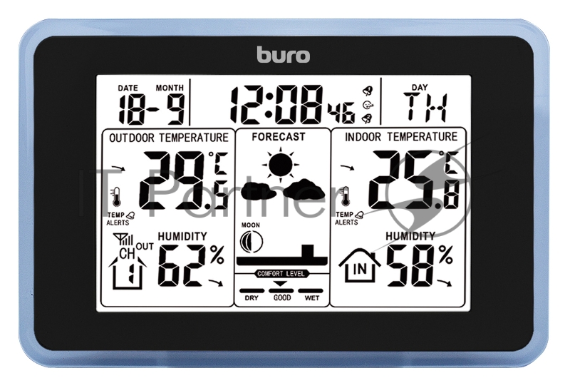 Погодная станция Buro BU-WSH168-LIGHT черный
