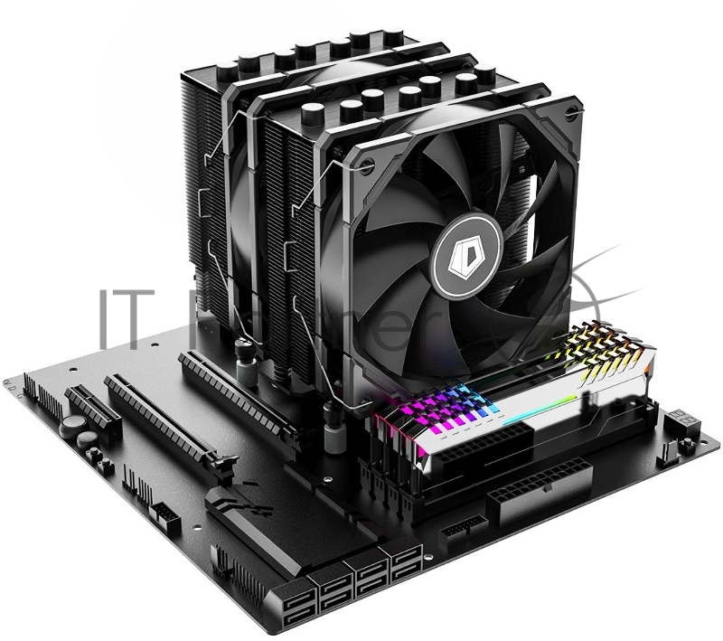 Кулер ID-COOLING SE-207-XT ADVANCED LGA20XX/1700/1200/115X/AM4 (8шт/кор, TDP 280W, PWM, черный, 7 тепл.трубок + медная база, 2 x FAN 120mm) RET