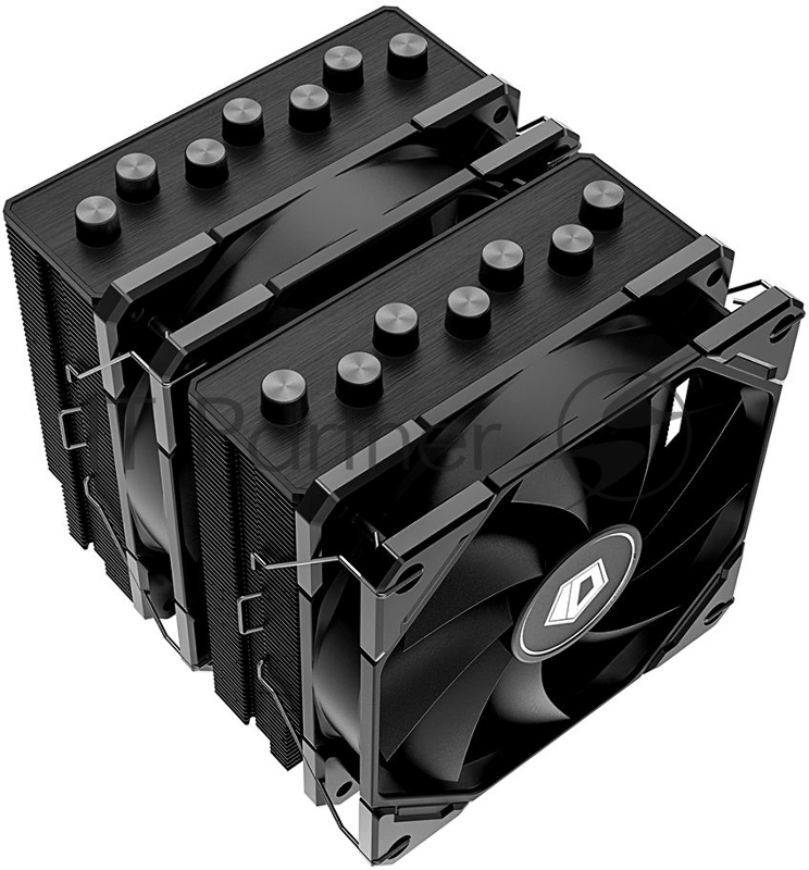 Кулер ID-COOLING SE-207-XT ADVANCED LGA20XX/1700/1200/115X/AM4 (8шт/кор, TDP 280W, PWM, черный, 7 тепл.трубок + медная база, 2 x FAN 120mm) RET
