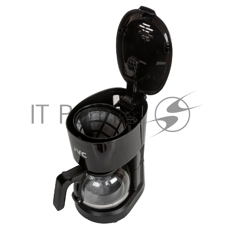 Кофеварка капельного типа, максимальная мощность 600 Вт, объем резервуара для воды 600 мл, стеклянная колба, индикатор уровня воды, съемный моющийся фильтр, противокапельная система, функция поддержания температуры, мерная ложка в комплекте, цвет: че