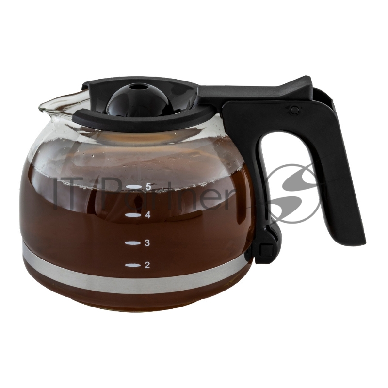 Кофеварка капельного типа, максимальная мощность 600 Вт, объем резервуара для воды 600 мл, стеклянная колба, индикатор уровня воды, съемный моющийся фильтр, противокапельная система, функция поддержания температуры, мерная ложка в комплекте, цвет: че