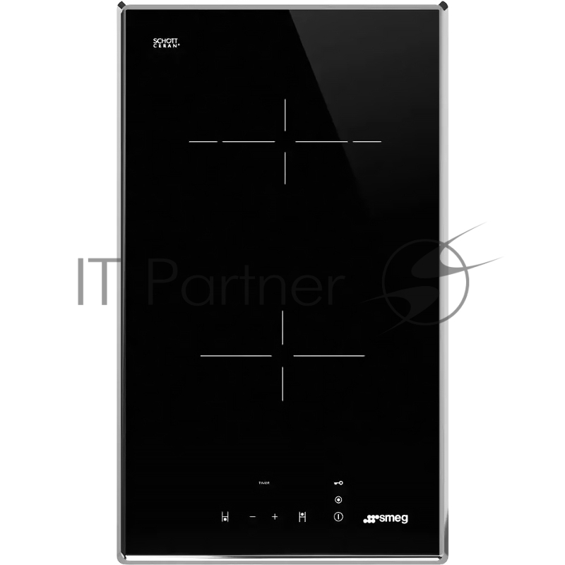 Электрическая домино SMEG SE232TX1 Cтеклокерамическая варочная панель, 30 см, прямой край в рамке из нержавеющей стали