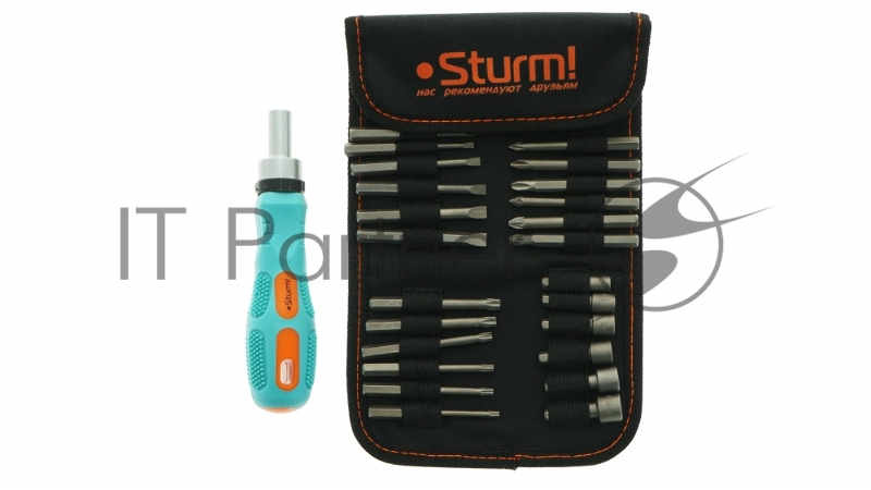 Отвертка с насадками Sturm! 1040-08-SS2, 26 ПРЕДМЕТОВ, МЯГКИЙ ЧЕХОЛ ДЛЯ ХРАНЕНИЯ