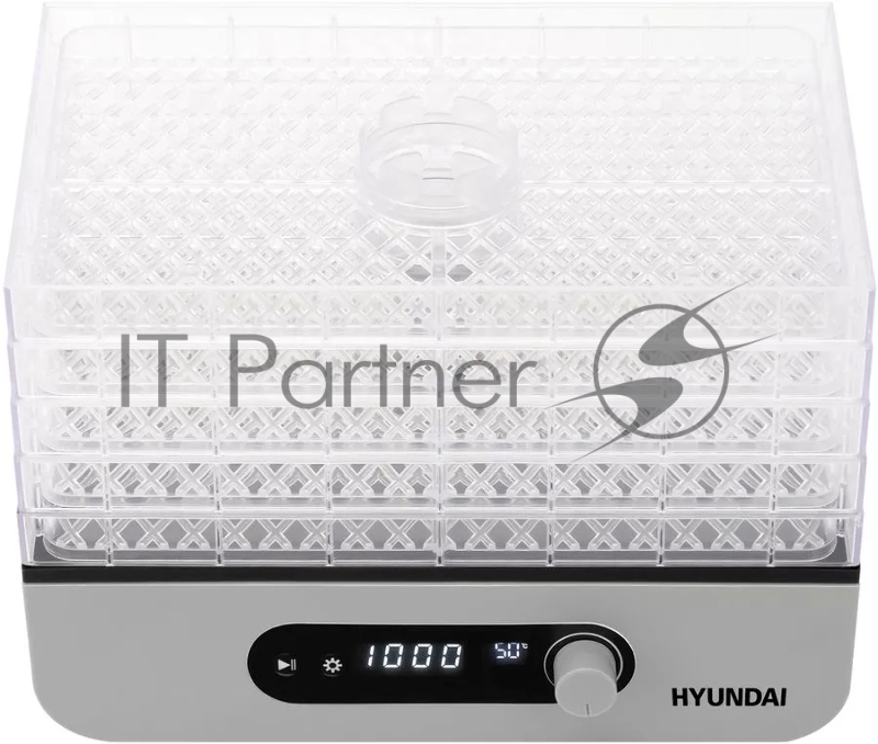 Сушка для фруктов и овощей Hyundai HYDF-5033 5под. 400Вт серый