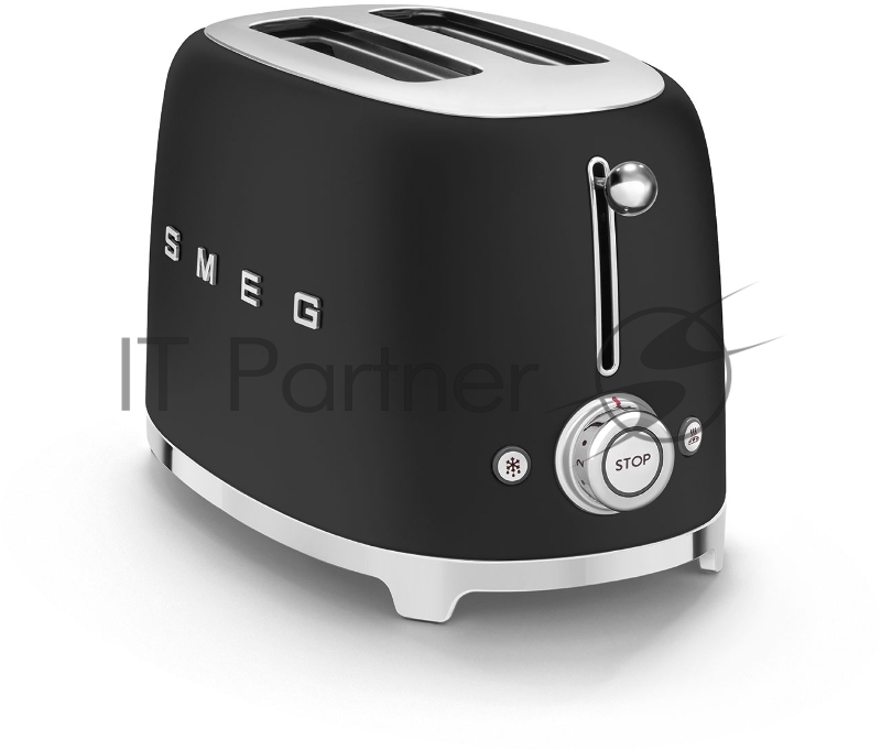 Тостер SMEG Стиль 50-х г.г, 2 ломтика, корпус из нержавеющей стали, 6 уровней поджаривания, черный матовый