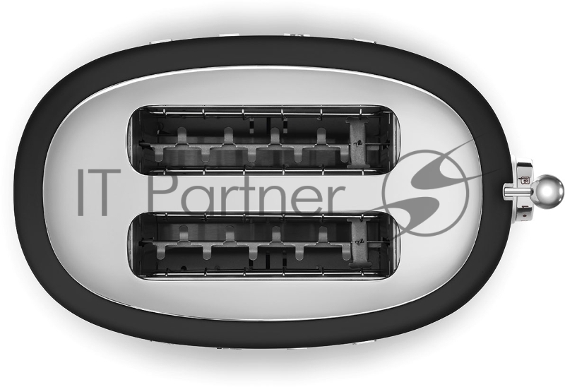 Тостер SMEG Стиль 50-х г.г, 2 ломтика, корпус из нержавеющей стали, 6 уровней поджаривания, черный матовый