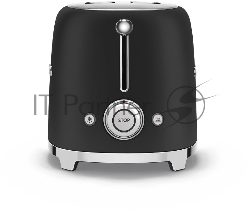 Тостер SMEG Стиль 50-х г.г, 2 ломтика, корпус из нержавеющей стали, 6 уровней поджаривания, черный матовый