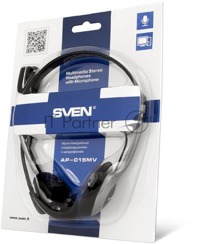 Наушники с микрофоном Sven AP-015MV черный