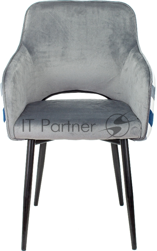 Кресло Бюрократ CH-380F серая жемчужина зигзаг на ножках металл