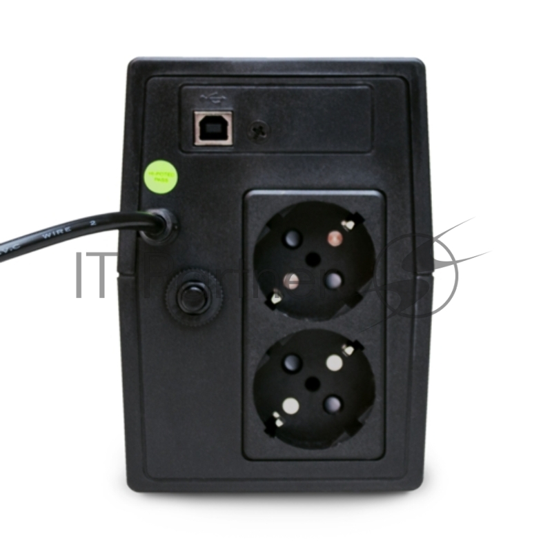 Источник бесперебойного питания UPS POWERMAN Back Pro 650 PLUS, line-interactive, 650VA, 360W, 2 euro sockets with backup power, USB, battery 12V 7 Ah 1 pc., 298mm x 101mm x 142mm, 4.2 kg.