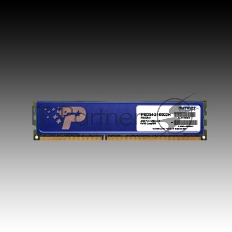 Модуль памяти Patriot DIMM DDR3 4GB (PC3-12800) 1600MHz PSD34G16002