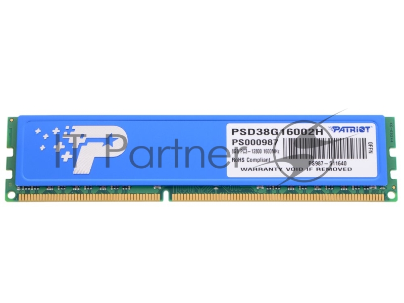 Оперативная память Patriot DIMM DDR3 8Gb (pc-12800) 1600MHz with HS PSD38G16002H
