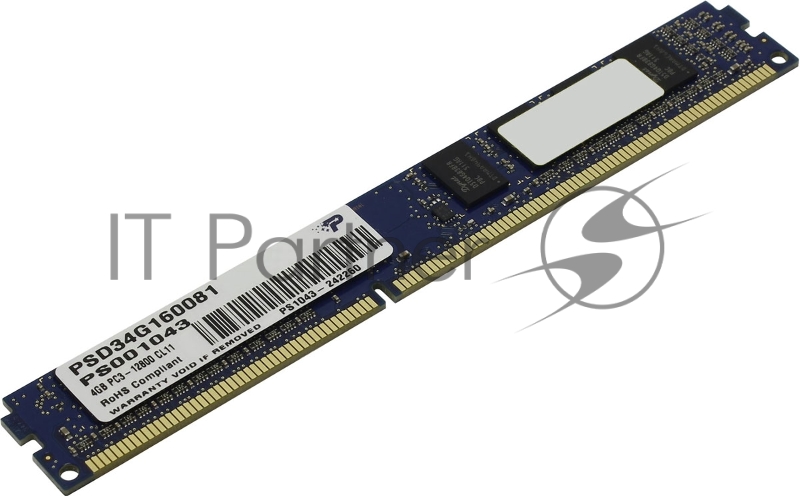 Модуль памяти Patriot DIMM DDR3 4GB (PC3-12800) 1600MHz PSD34G160081