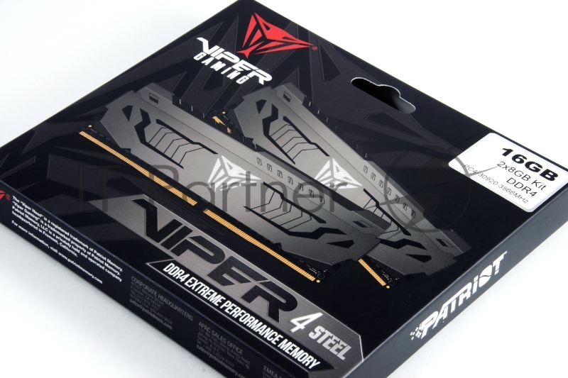 Модуль памяти Patriot V Steel 16GB 3733MHZ CL17 UDIMM DUAL KIT