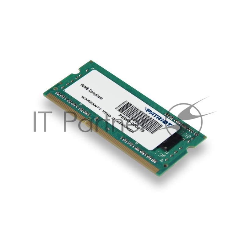 Модуль памяти Patriot SO-DIMM DDR3 4Gb 1600MHz PSD34G160081S RTL PC3-12800 CL11 204-pin 1.5В