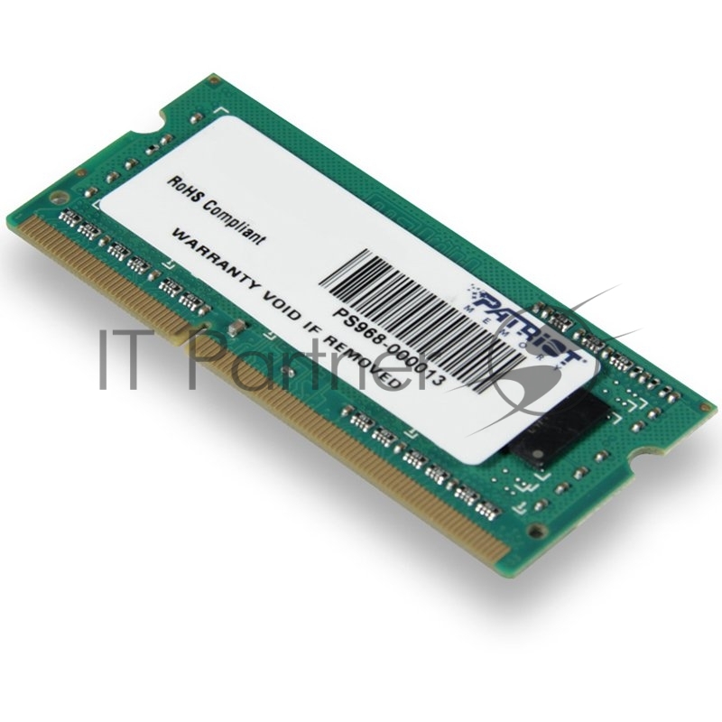 Модуль памяти Patriot SO-DIMM DDR3 4Gb 1600MHz PSD34G160081S RTL PC3-12800 CL11 204-pin 1.5В