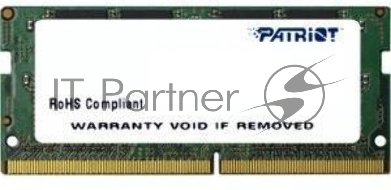 Модуль памяти Patriot SO-DIMM DDR4 8Gb 2133MHz PC4-17000 Patriot PSD48G213381S RTL CL15 260-pin 1.2В