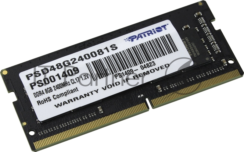 Модуль памяти Patriot SO-DIMM DDR4 8GB (pc-19200) 2400MHz Patriot PSD48G240081S