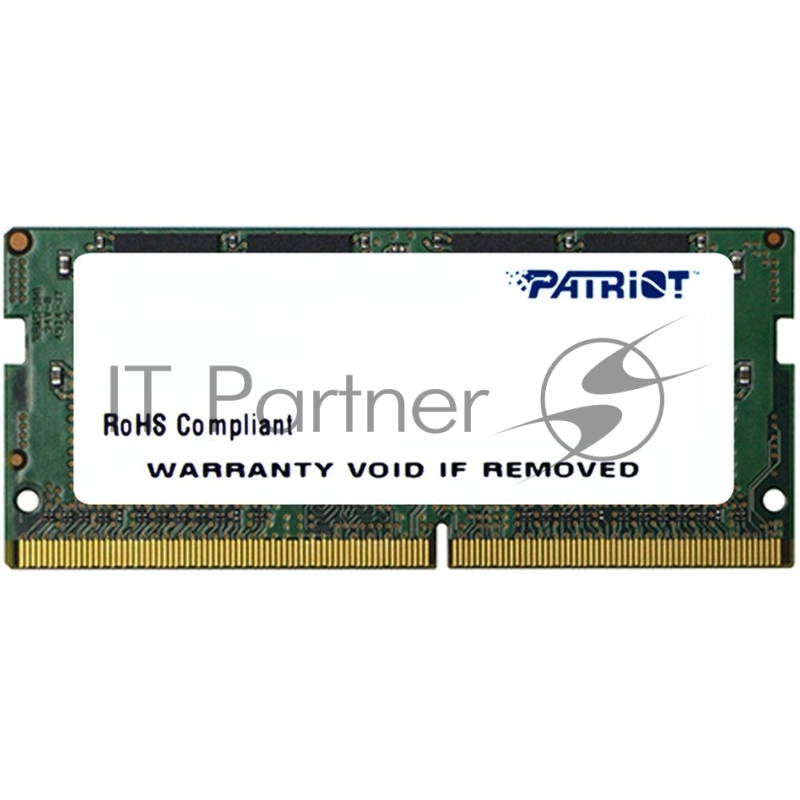 Модуль памяти Patriot SO-DIMM DDR4 8Gb 2400MHz Patriot PSD48G240082S RTL PC4-17000 CL17 260-pin 1.2В dual rank