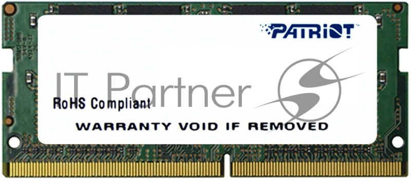 Модуль памяти Patriot SO-DIMM DDR4 8Gb 2400MHz Patriot PSD48G240082S RTL PC4-17000 CL17 260-pin 1.2В dual rank